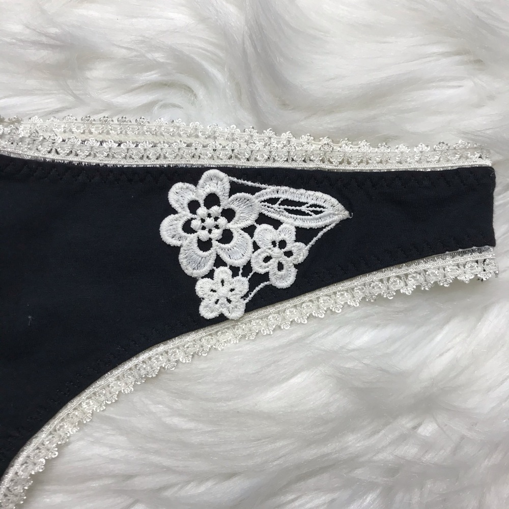 Free People Cheyenne Floral Embroidered Thong - Picture 5 of 7